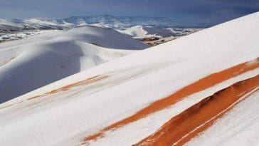 Snow images: Sahara desert ,Ain-Sefra,Algeria