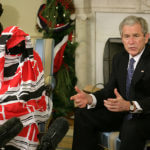 Dr Halima Bashir with the previous president of USA George W. Bush, White house