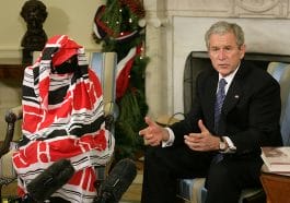 Dr Halima Bashir with the previous president of USA George W. Bush, White house