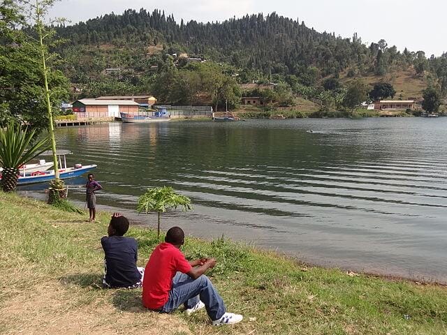 Shore of Lake Kivu Karongi ,Kibuye, Western Rwanda