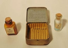 Water purification tablets for military in 1940s
