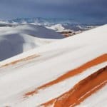 Snow images: Sahara desert ,Ain-Sefra,Algeria