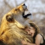 African safari trips girl with lion