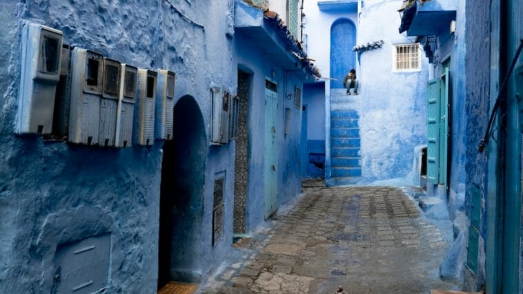 Photo morocco blue city