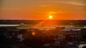 Photo Beachfront sunset