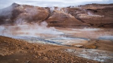 Photo Sulfuric landscape