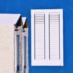 Photo Blue and white buildings