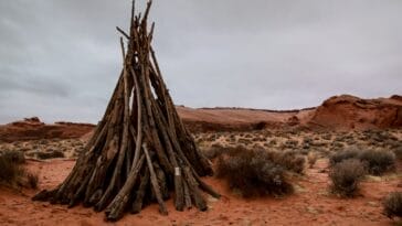 Photo desert camping, tents